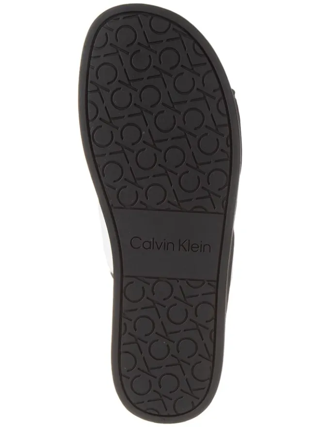Calvin Klein Hausschuhe|Sandalen & Pantoletten^Leder-Pantoletten in Schwarz/ Weiß
