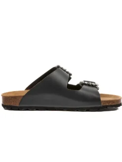 billowy Clogs & Pantoletten^Leder-Pantoletten in Schwarz