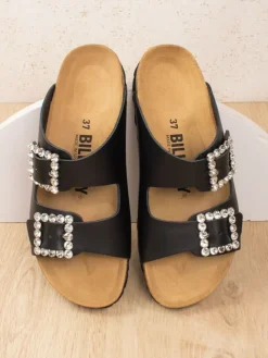 billowy Clogs & Pantoletten^Leder-Pantoletten in Schwarz