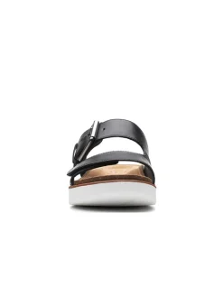 Leder-Pantoletten in Schwarz><noscript><img width=