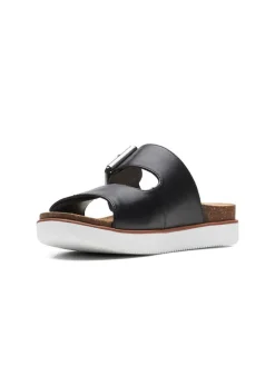 Leder-Pantoletten in Schwarz><noscript><img width=