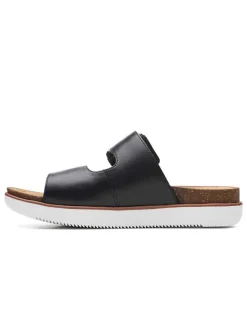 Leder-Pantoletten in Schwarz><noscript><img width=