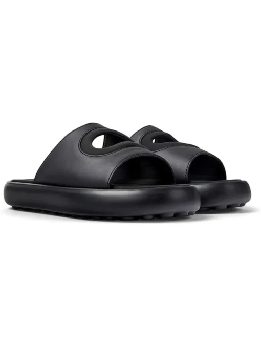 Camper Hausschuhe|Sandalen & Pantoletten^Leder-Pantoletten in Schwarz