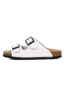 Leder-Pantoletten in Weiß>BABUNKERS Family Outlet