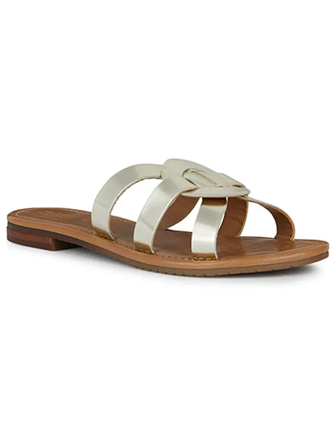 Geox Clogs & Pantoletten^Leder-Pantoletten "Sozy" in Gold
