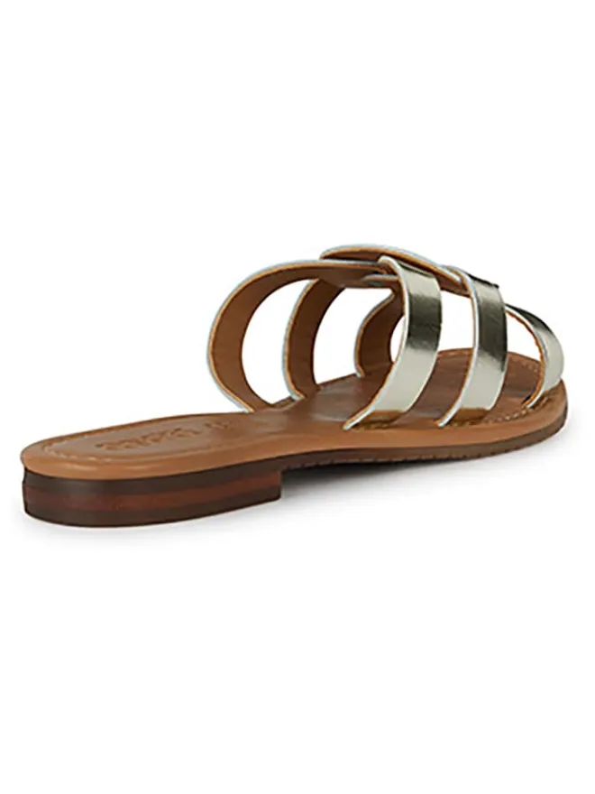 Geox Clogs & Pantoletten^Leder-Pantoletten "Sozy" in Gold