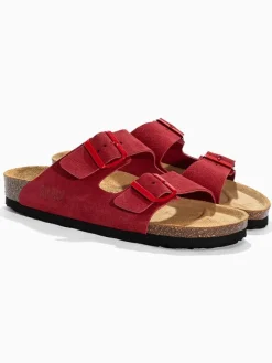 Sunbay Clogs & Pantoletten^Leder-Pantoletten "Trefle" in Rot