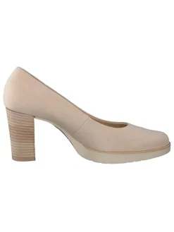 Leder-Pumps in Beige><noscript><img width=