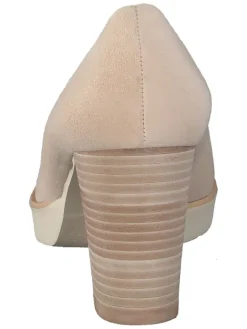 Leder-Pumps in Beige><noscript><img width=