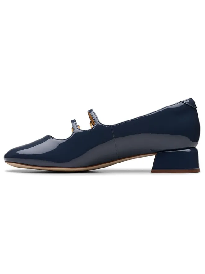 Leder-Pumps "Daiss 30 Shine" in Dunkelblau>Clarks Online