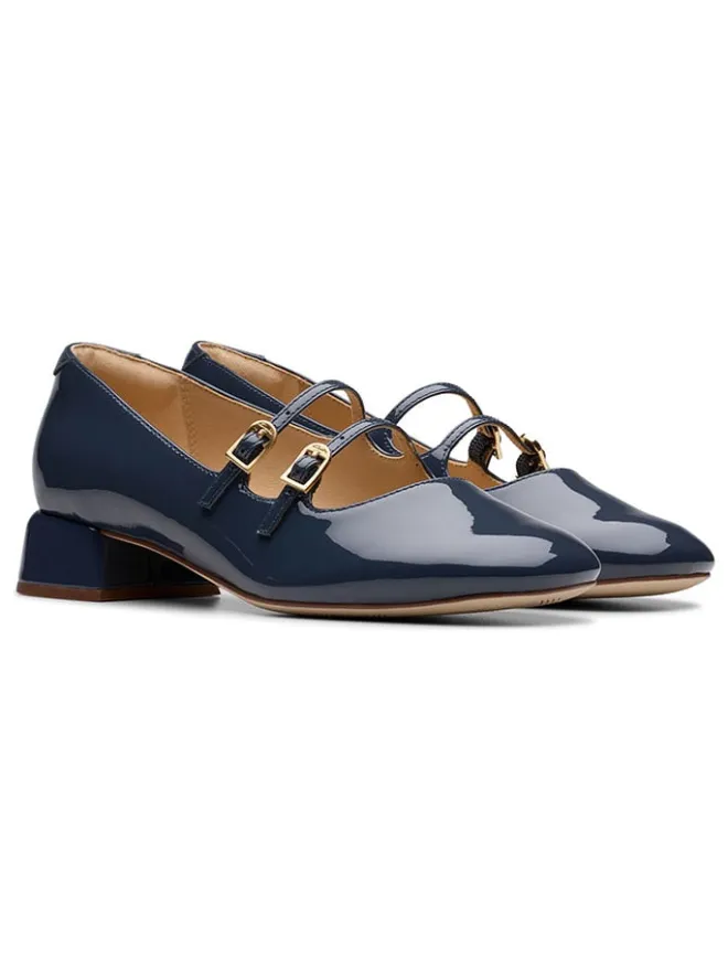 Leder-Pumps "Daiss 30 Shine" in Dunkelblau>Clarks Online