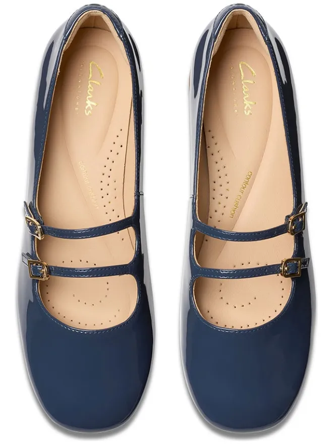 Leder-Pumps "Daiss 30 Shine" in Dunkelblau>Clarks Online