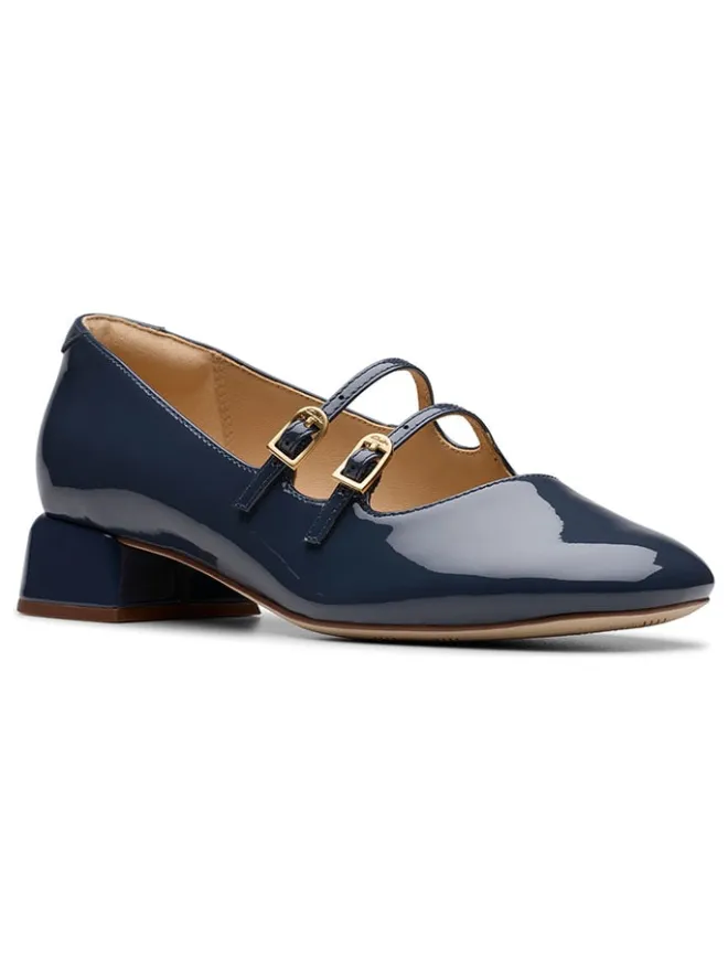 Leder-Pumps "Daiss 30 Shine" in Dunkelblau>Clarks Online