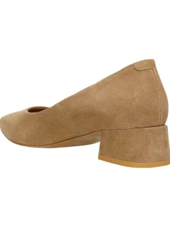 Leder-Pumps in Beige><noscript><img width=