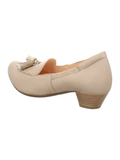 Leder-Pumps in Beige><noscript><img width=