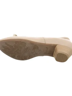 Leder-Pumps in Beige><noscript><img width=