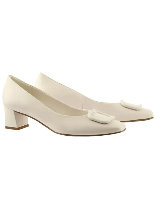 Leder-Pumps in Creme>Högl Outlet