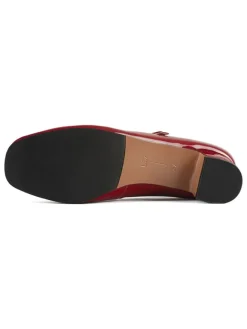 Leder-Pumps in Rot><noscript><img width=