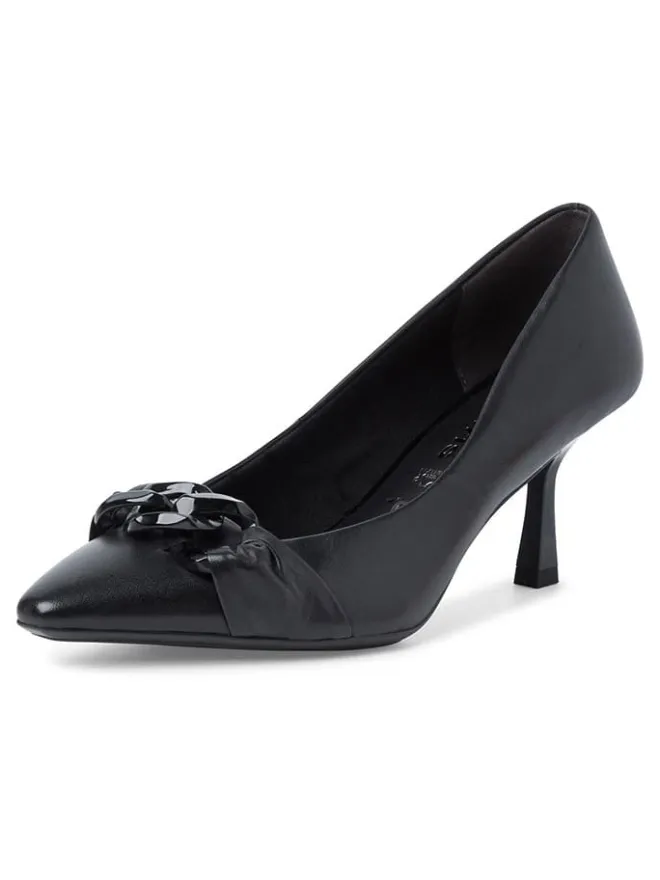 Tamaris Pumps^Leder-Pumps in Schwarz