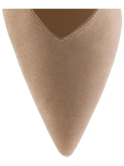 Leder-Pumps in Taupe><noscript><img width=