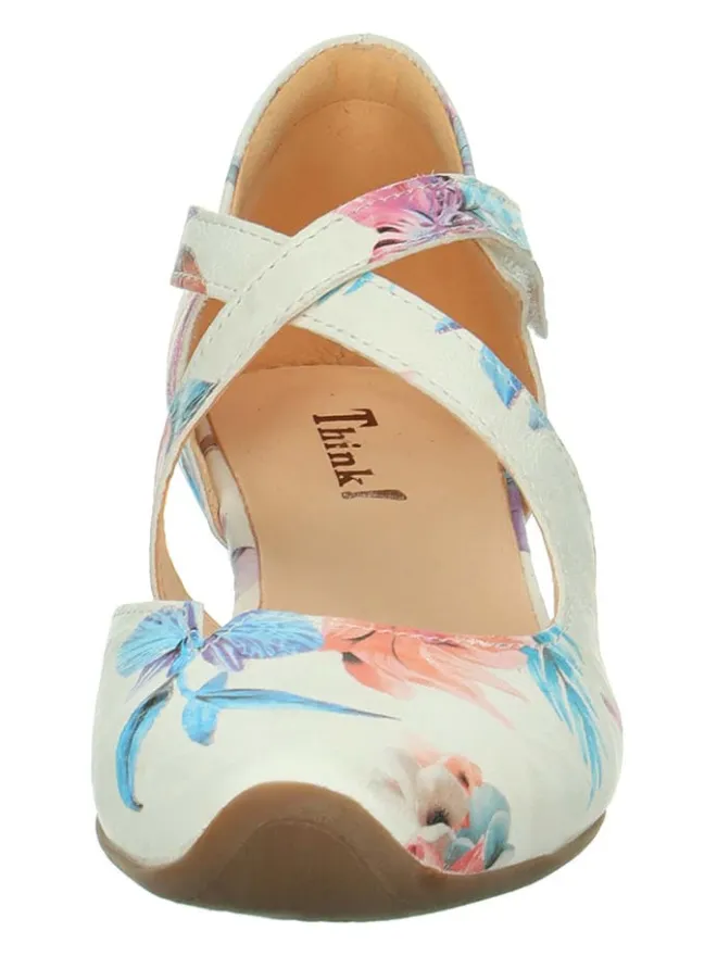 Think! Pumps^Leder-Pumps in Weiß/ Bunt