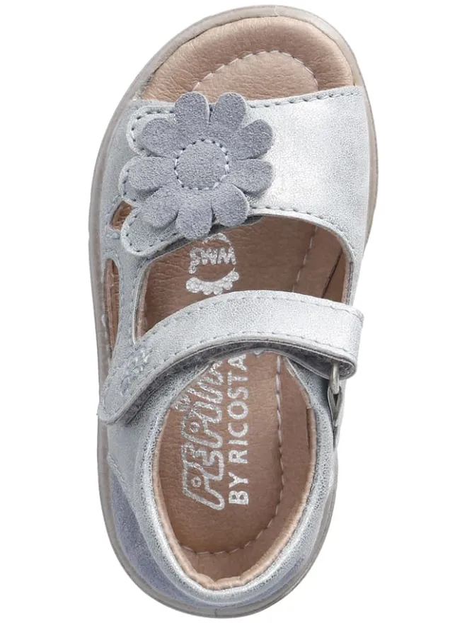 Leder-Sandalen "Betty" in Silber>PEPINO Hot