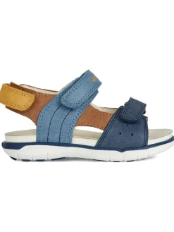 Leder-Sandalen "Delhi" in Dunkelblau>Geox