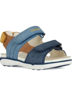 Leder-Sandalen "Delhi" in Dunkelblau>Geox