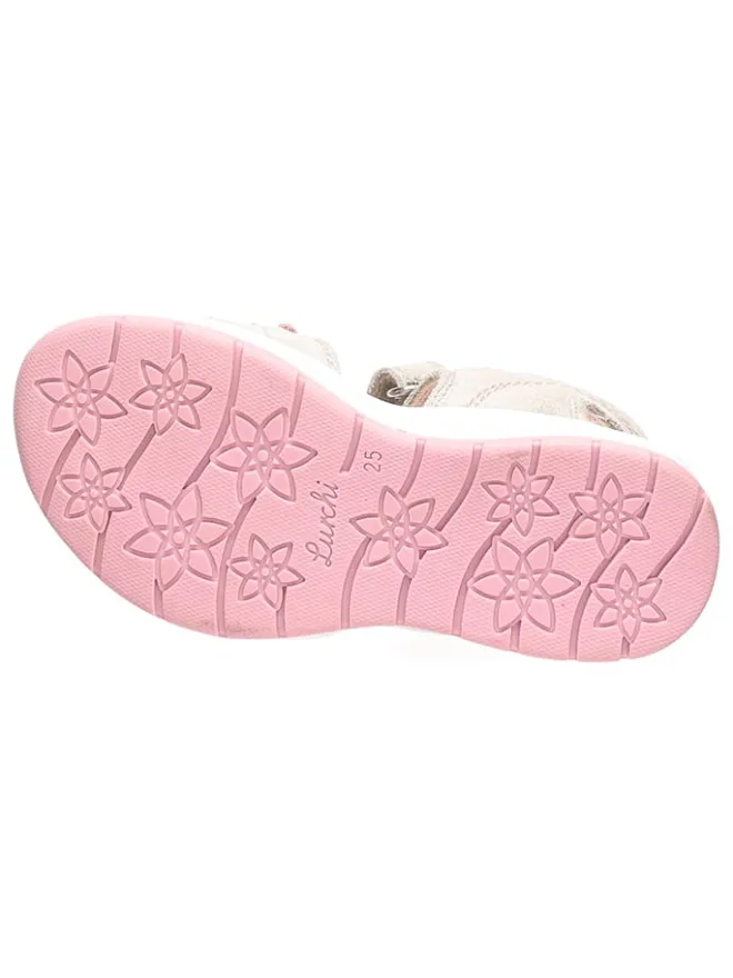 Lurchi Sandalen·Sandalen^Leder-Sandalen "Diana" in Grau/ Rosa