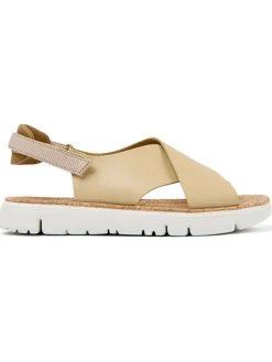 Camper Sandalen^Leder-Sandalen in Beige