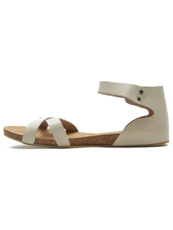 Comfortfusse Sandalen^Leder-Sandalen in Beige