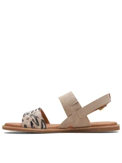 Leder-Sandalen in Beige/ Schwarz><noscript><img width=