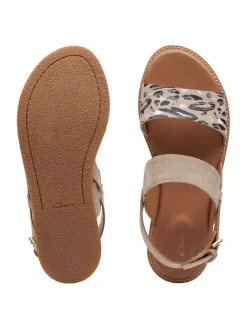 Leder-Sandalen in Beige/ Schwarz><noscript><img width=