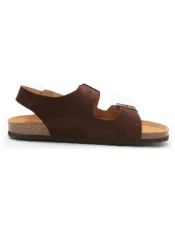 Mandel Sandalen & Pantoletten^Leder-Sandalen in Braun