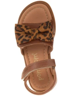 POM POM Sandalen·Sandalen^Leder-Sandalen in Braun