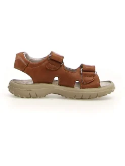Leder-Sandalen in Braun><noscript><img width=