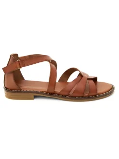 Leder-Sandalen in Braun>CLKA Clearance