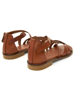 Leder-Sandalen in Braun><noscript><img width=