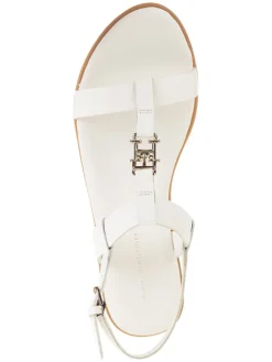 Leder-Sandalen in Creme><noscript><img width=