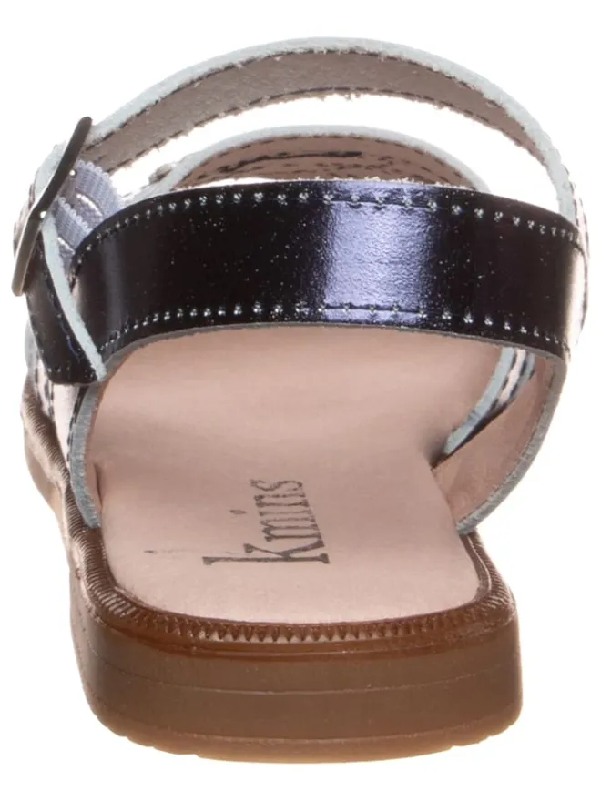 Leder-Sandalen in Dunkelblau>kmins Hot