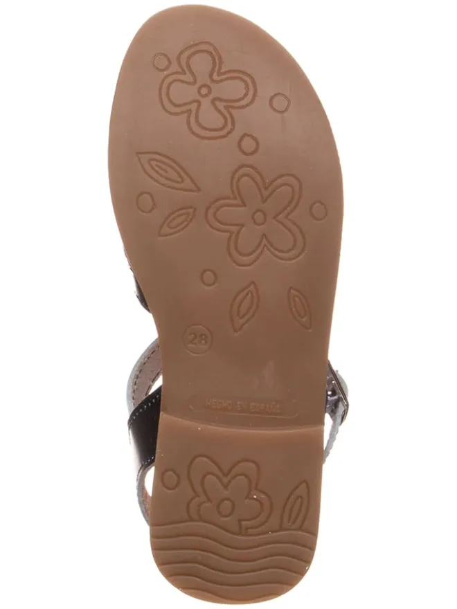 Leder-Sandalen in Dunkelblau>kmins Hot