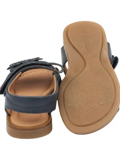 Leder-Sandalen in Dunkelblau><noscript><img width=