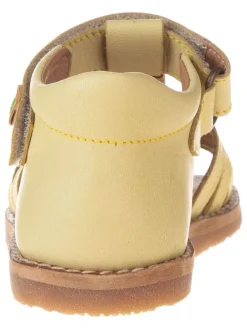 Leder-Sandalen in Gelb><noscript><img width=