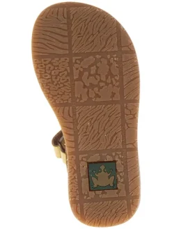 Leder-Sandalen in Gelb><noscript><img width=