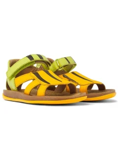 Camper Sandalen^Leder-Sandalen in Gelb/ Grün