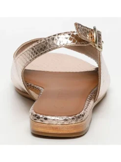 CALANK Sandalen^Leder-Sandalen in Gold