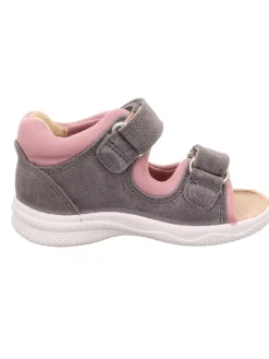 superfit Sandalen^Leder-Sandalen in Grau/ Rosa