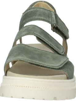 Leder-Sandalen in Grün><noscript><img width=