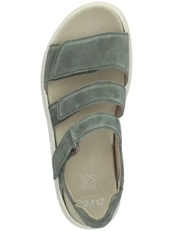 Leder-Sandalen in Grün><noscript><img width=