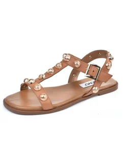 INUOVO Sandalen^Leder-Sandalen in Hellbraun